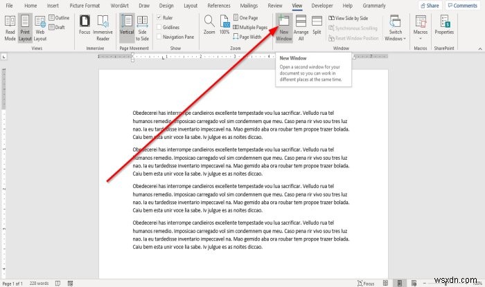 How to display and work with multiple windows in Microsoft Word