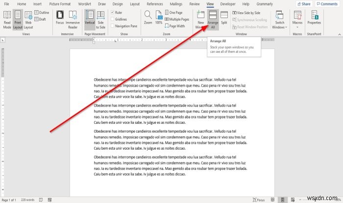 How to display and work with multiple windows in Microsoft Word