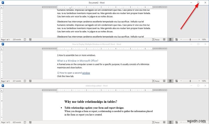 How to display and work with multiple windows in Microsoft Word