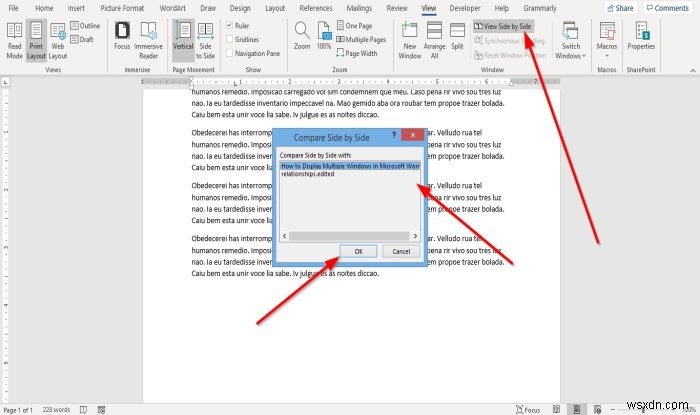 How to display and work with multiple windows in Microsoft Word