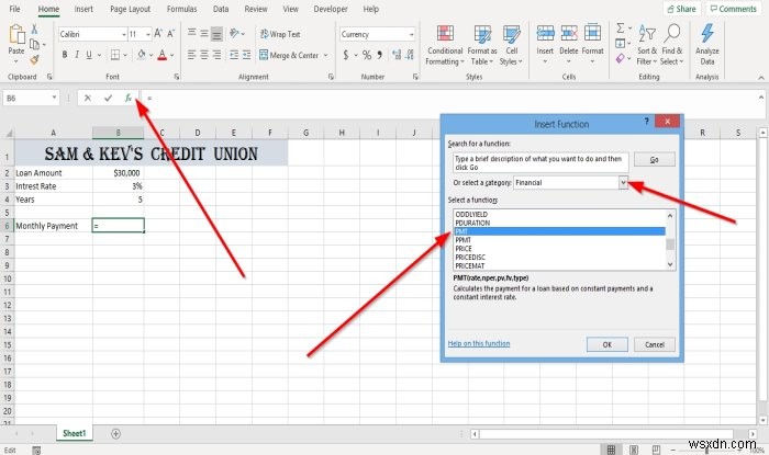 How to use the PMT Function in Microsoft Excel