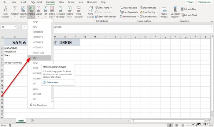 How to use the PMT Function in Microsoft Excel