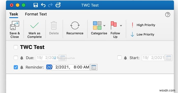 How to turn off Outlook Reminders and Reminder Sound on Mac