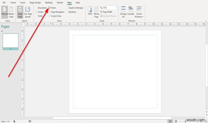 How to Show or Hide, and Use the Ruler Bar in Microsoft Publisher