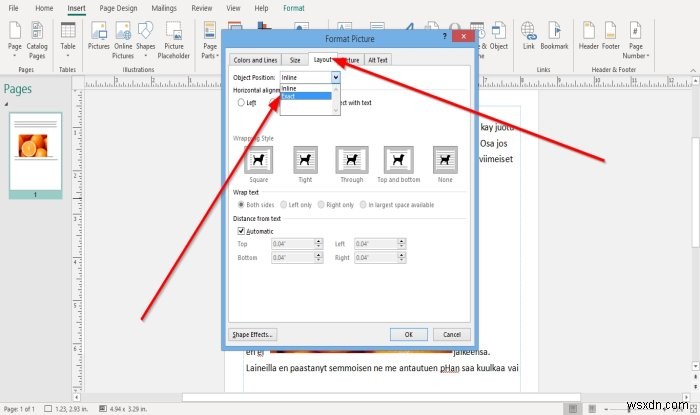 How to Position Images using Position Object in Microsoft Publisher