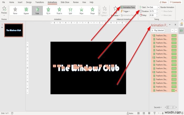 How to create a Particle Text effect or Explosion animation in PowerPoint