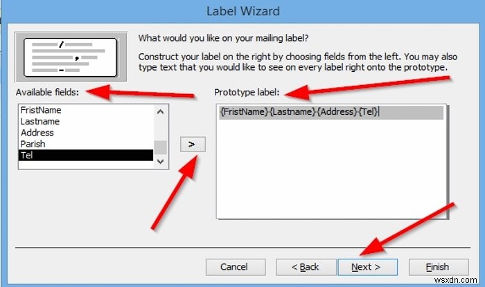 How to create Labels in Microsoft Access