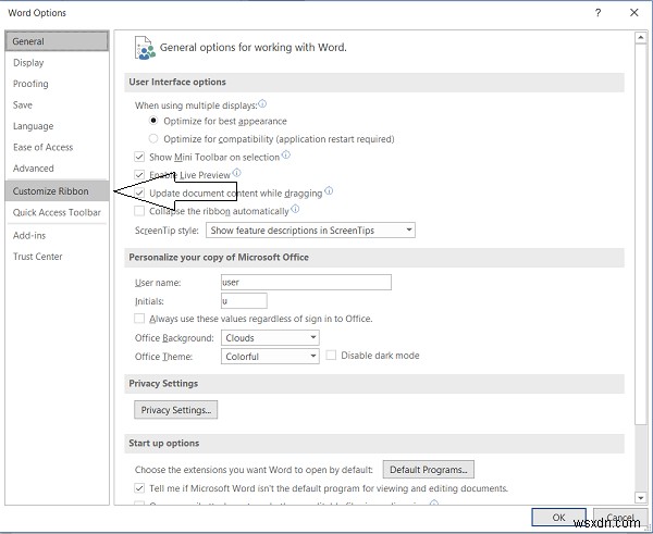 How to reset Ribbon Customizations to default in Microsoft Office?