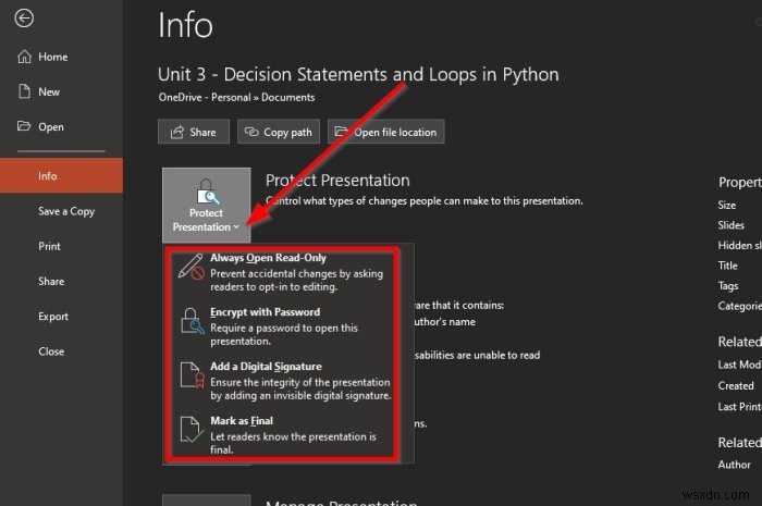 How to make PowerPoint Read-only and uneditable