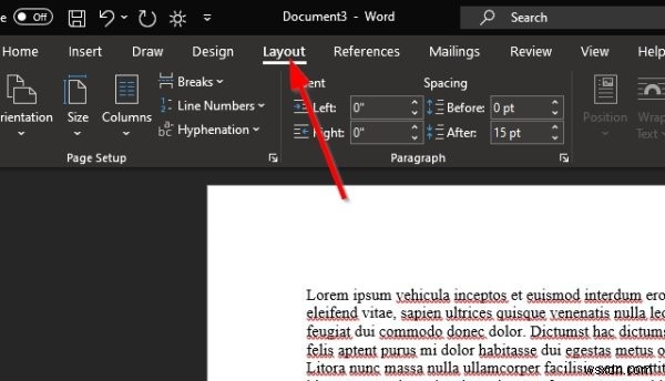 How to insert Section Breaks in a Microsoft Word document