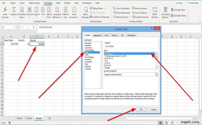 How to Use EDATE and EOMONTH Function in Excel
