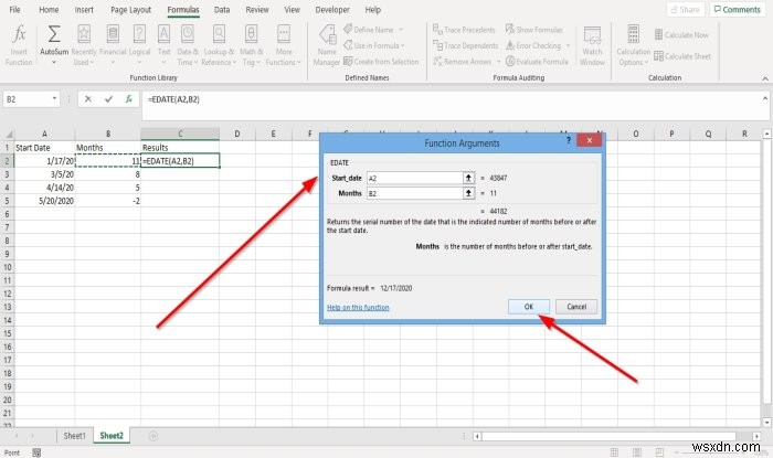 How to Use EDATE and EOMONTH Function in Excel
