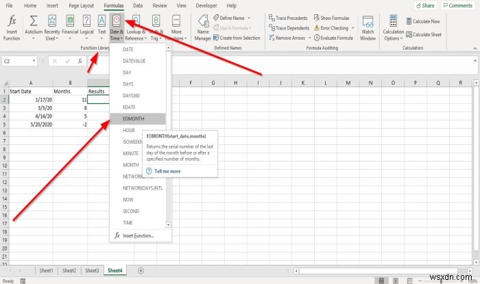 How to Use EDATE and EOMONTH Function in Excel
