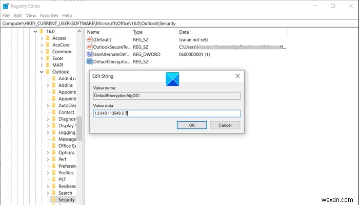 Your Digital ID name cannot be found by the underlying security system – Outlook error