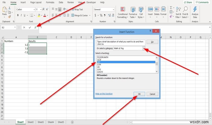 How to use INT and LCM Functions in Microsoft Excel