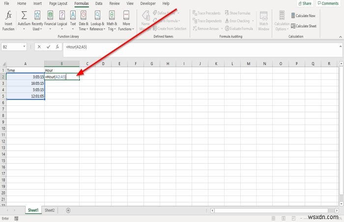 How to use Hour, Minute, and Second Function in Microsoft Excel