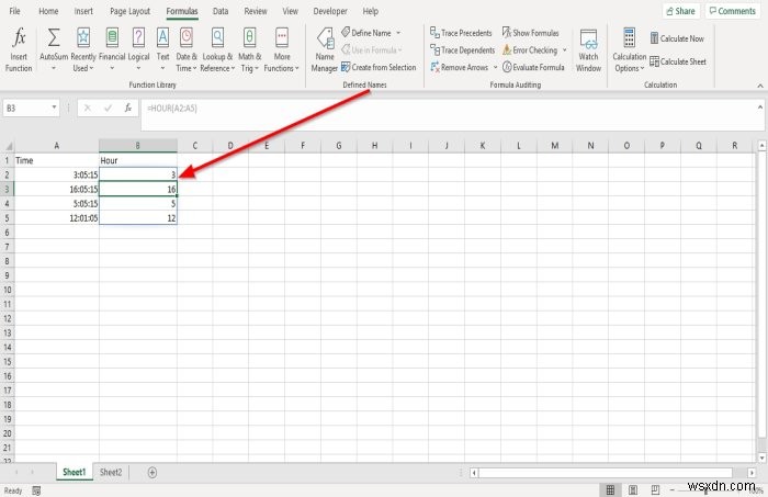 How to use Hour, Minute, and Second Function in Microsoft Excel