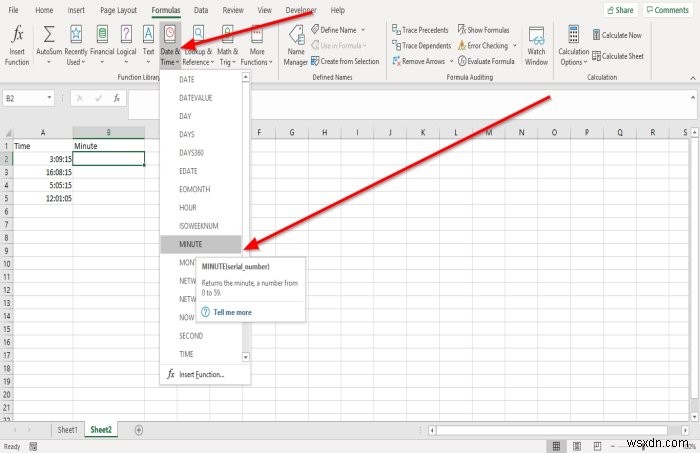 How to use Hour, Minute, and Second Function in Microsoft Excel