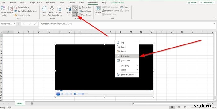 How to play Video and Audio in Microsoft Excel