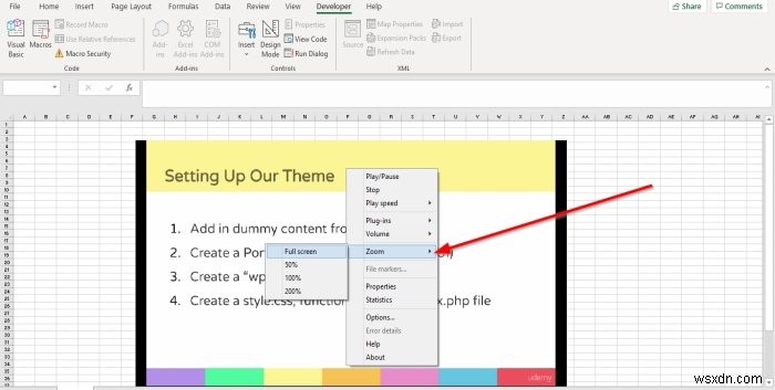 How to play Video and Audio in Microsoft Excel