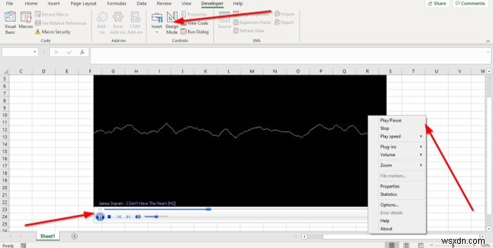 How to play Video and Audio in Microsoft Excel
