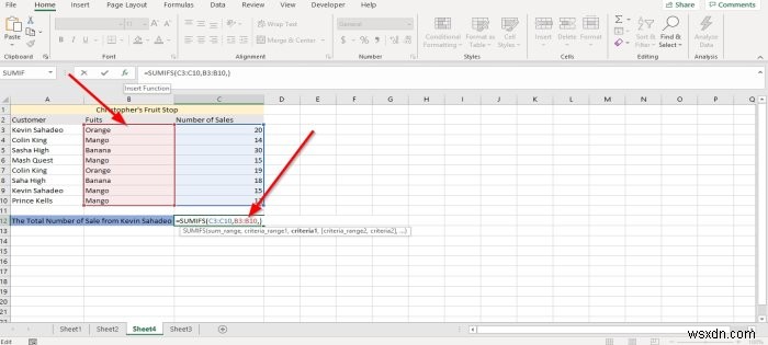 How to use SUMIF and SUMIFS Functions in Microsoft Excel