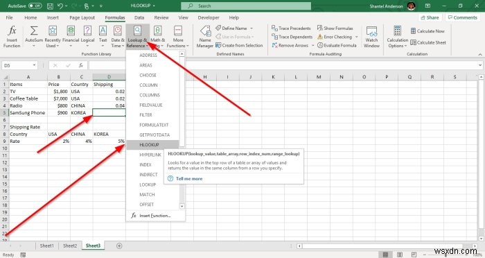 How to use the HLOOKUP function in Microsoft Excel