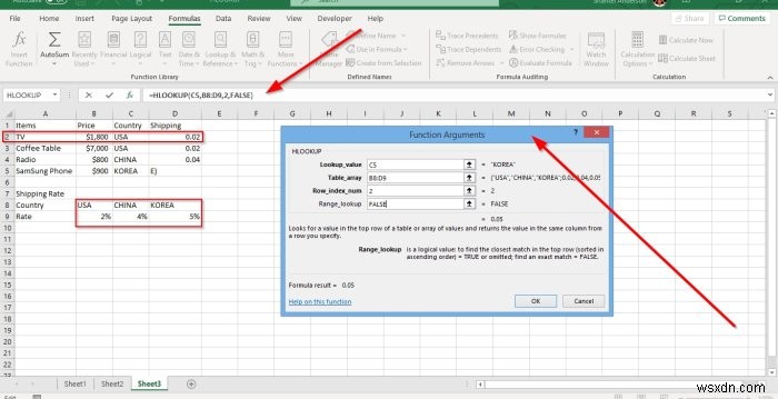 How to use the HLOOKUP function in Microsoft Excel