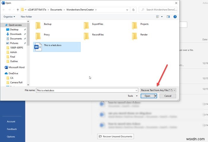 How to repair a corrupted Word file