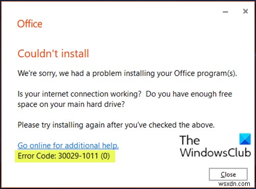 Fix Microsoft Office error codes 30029-4, 30029-1011, 30094-1011, 30183-39, 30088-4 on Windows 10