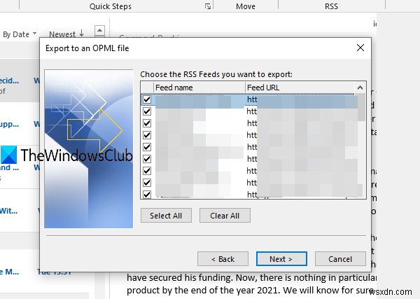 How to import or export a collection of RSS Feed subscriptions in Outlook