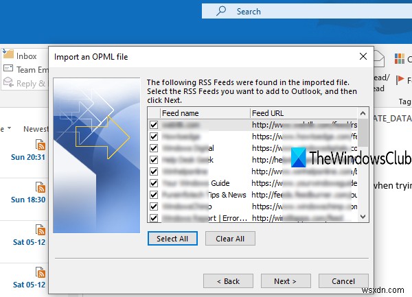 How to import or export a collection of RSS Feed subscriptions in Outlook