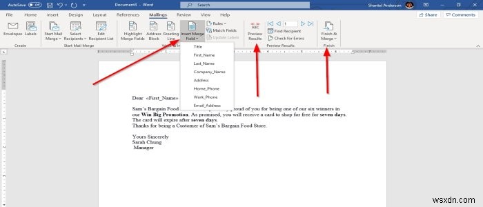 How to use Mail Merge for Letters in Microsoft Word
