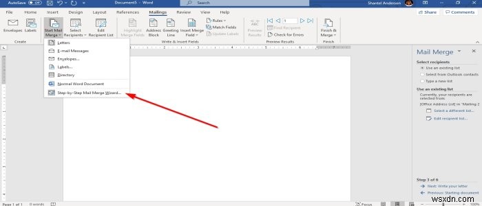 How to use Mail Merge for Letters in Microsoft Word