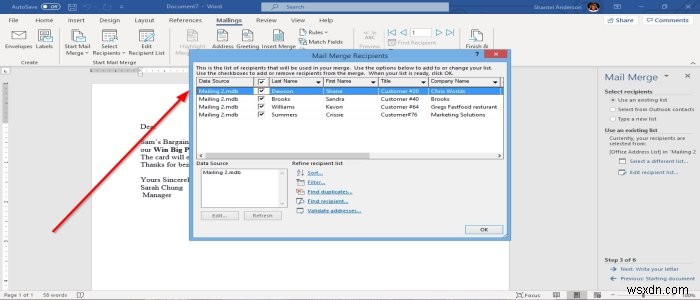 How to use Mail Merge for Letters in Microsoft Word