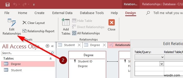 How to Create, Edit and Delete a Table Relationship in Microsoft Access
