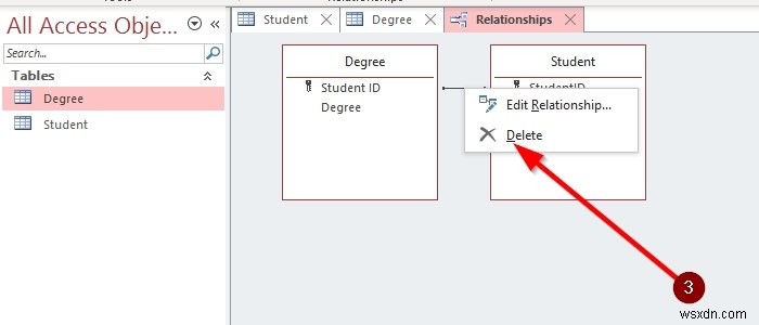 How to Create, Edit and Delete a Table Relationship in Microsoft Access