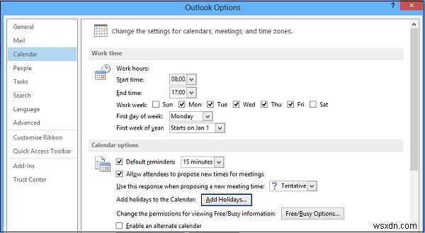 How to create and add Holidays to Outlook Calendar