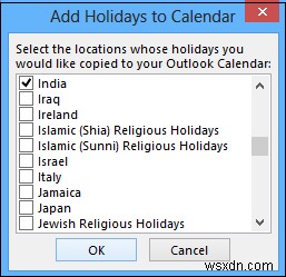 How to create and add Holidays to Outlook Calendar