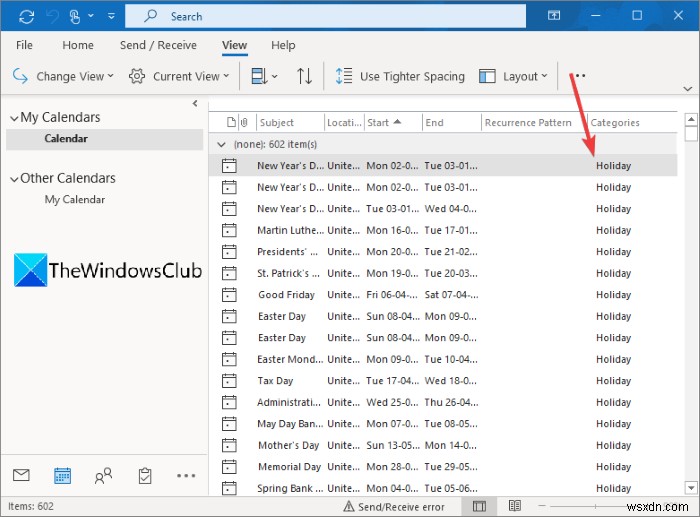 How to create and add Holidays to Outlook Calendar