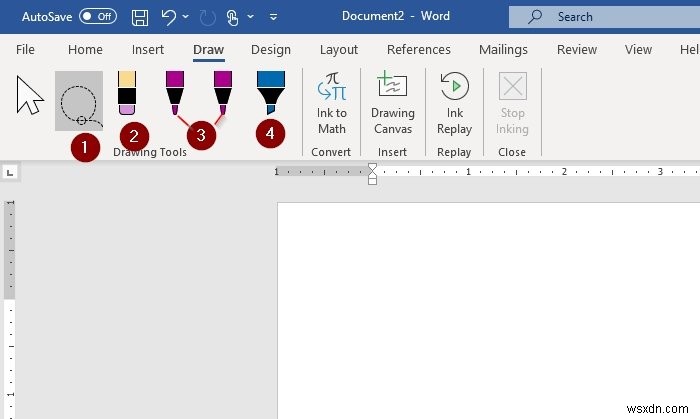 How to draw in Microsoft Word using the Draw Tab tools