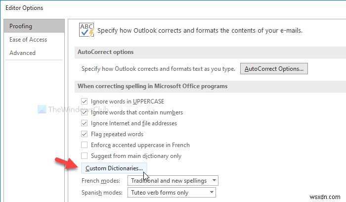 How to add a custom dictionary in Word, Excel, and Outlook 