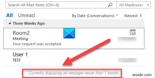 Only some emails are synchronized in Outlook desktop client