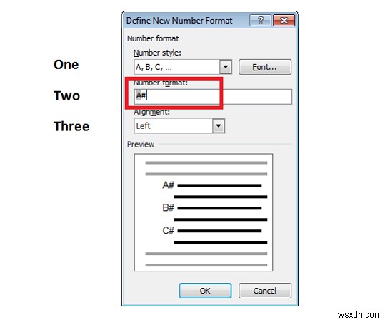 How to change the default Numbered List in Word