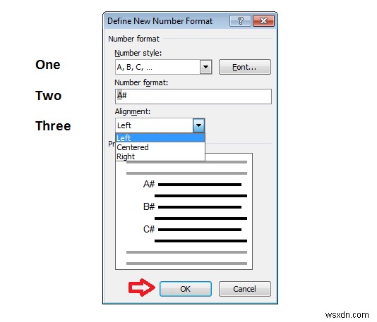 How to change the default Numbered List in Word