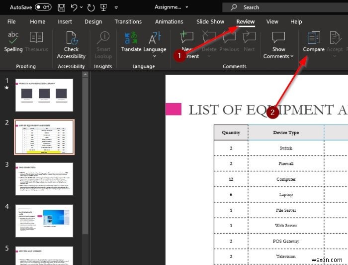 How to Compare and Merge Presentations in Microsoft PowerPoint