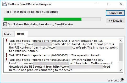 Microsoft Outlook RSS Feeds not updating on Windows 11/10 PC