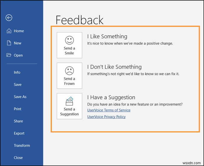 How to give feedback to Microsoft for Office programs