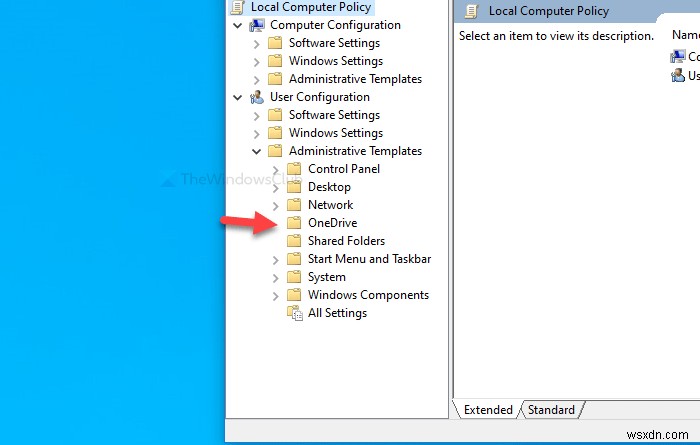 How to add OneDrive sync settings in Local Group Policy Editor