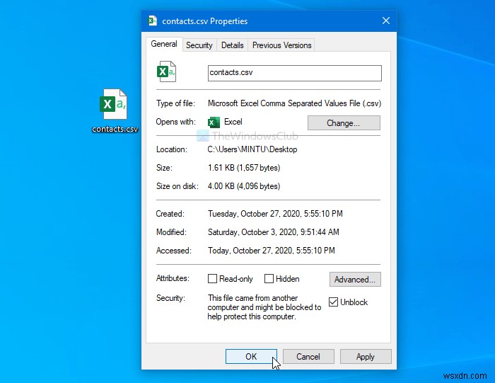 A file error has occurred in the Comma Separated Values translator